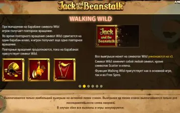Інтерфейс ігрового автомата Jack and the Beanstalk