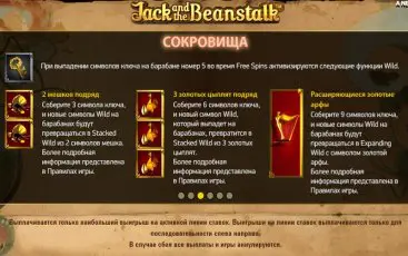 Символи ігрового слота Jack and the Beanstalk