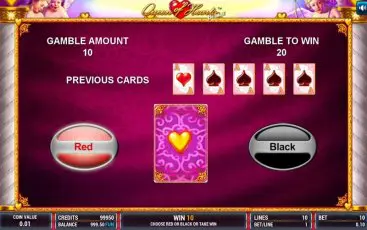 Бонусна гра ігрового апарату Queen of Hearts Deluxe