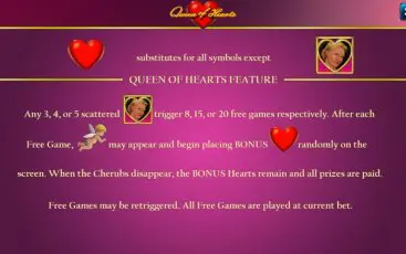 Інтерфейс грального автомата Queen of Hearts