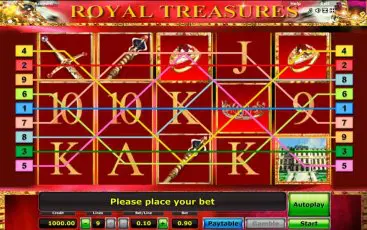Інтерфейс грального автомата Royal Treasures